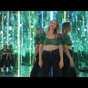 Zara floral crop top